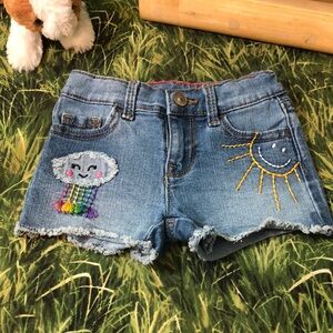 Baby Girls Embroidered Denim Shorts size 18M